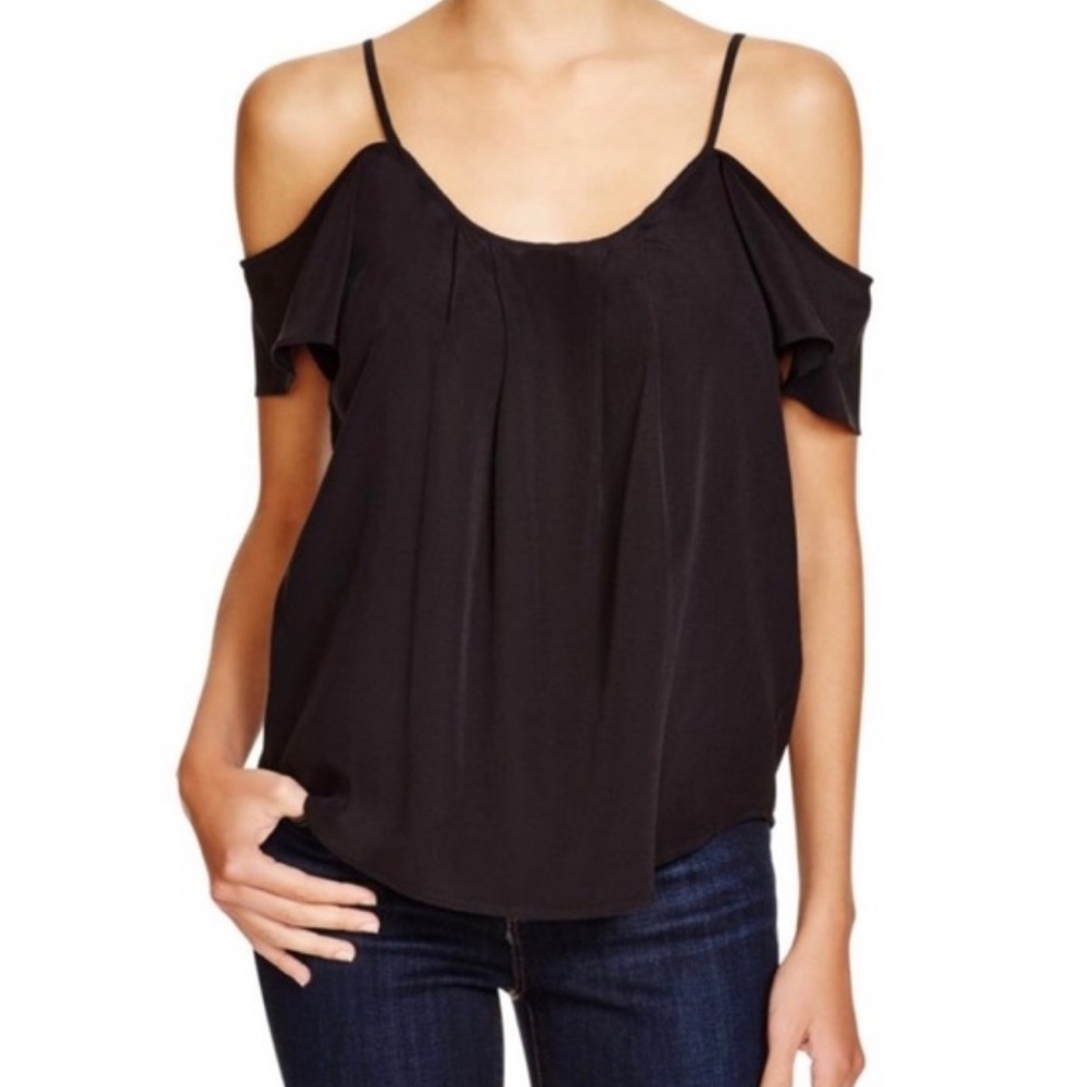 Joie Black Cold Shoulder Blouse